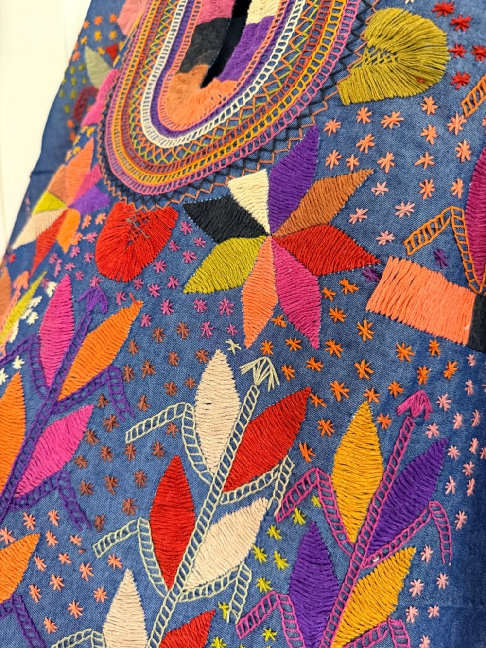 NWOT Handmade One of a Kind Embroidered Textile Mexican Blouse from Oaxaca - Picture 5 of 11